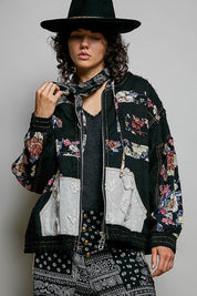 Dahlia Patchwork Zip-Up Hoodie - Westly
