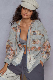 Dahlia Patchwork Zip-Up Hoodie - Westly