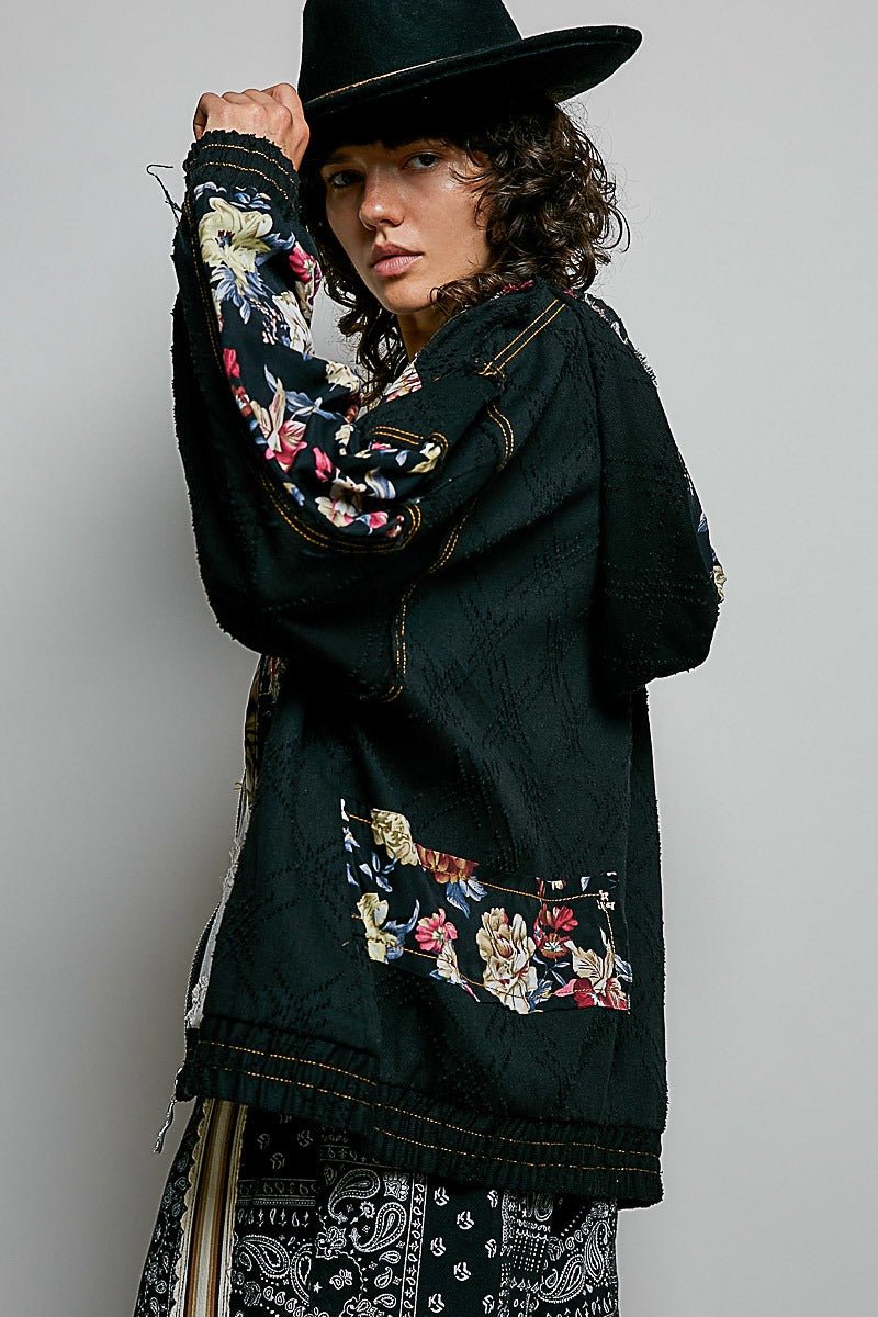 Dahlia Patchwork Zip-Up Hoodie - Westly
