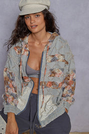 Dahlia Patchwork Zip-Up Hoodie - Westly