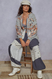 Dahlia Patchwork Zip-Up Hoodie - Westly