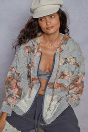 Dahlia Patchwork Zip-Up Hoodie - Westly