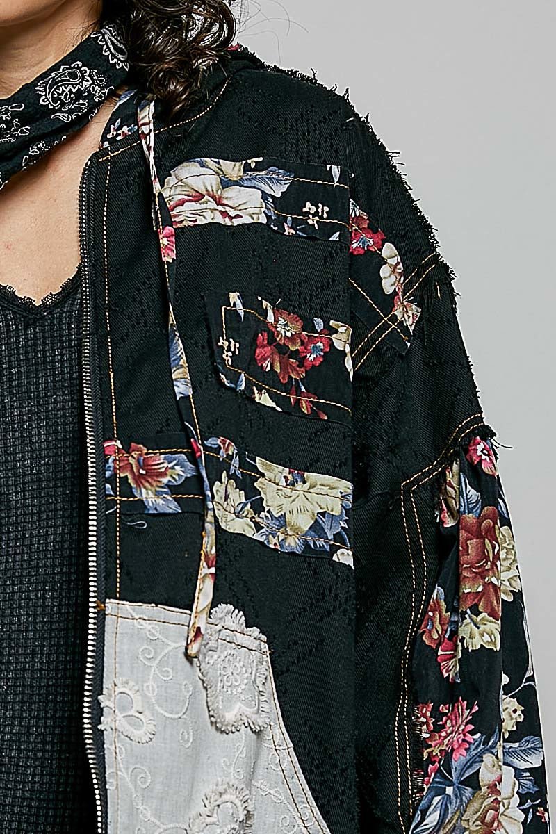 Dahlia Patchwork Zip-Up Hoodie - Westly