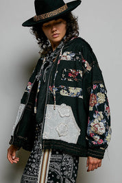 Dahlia Patchwork Zip-Up Hoodie - Westly