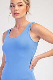 Daily Practice Scoop Neck Active Tank in Aqua Splash, photo 4