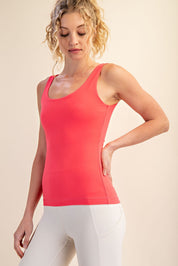 Daily Practice Scoop Neck Active Tank in Flamingo Pink, photo 1