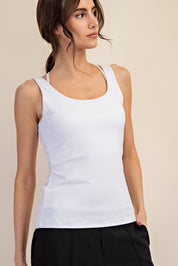 Daily Practice Scoop Neck Active Tank in White, photo 2
