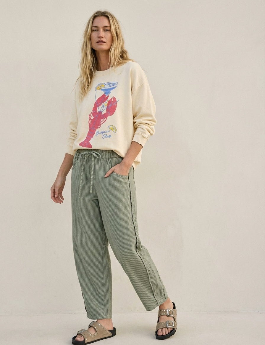 Daiquiri Club Graphic Mineral Washed Sweatshirt - Westly