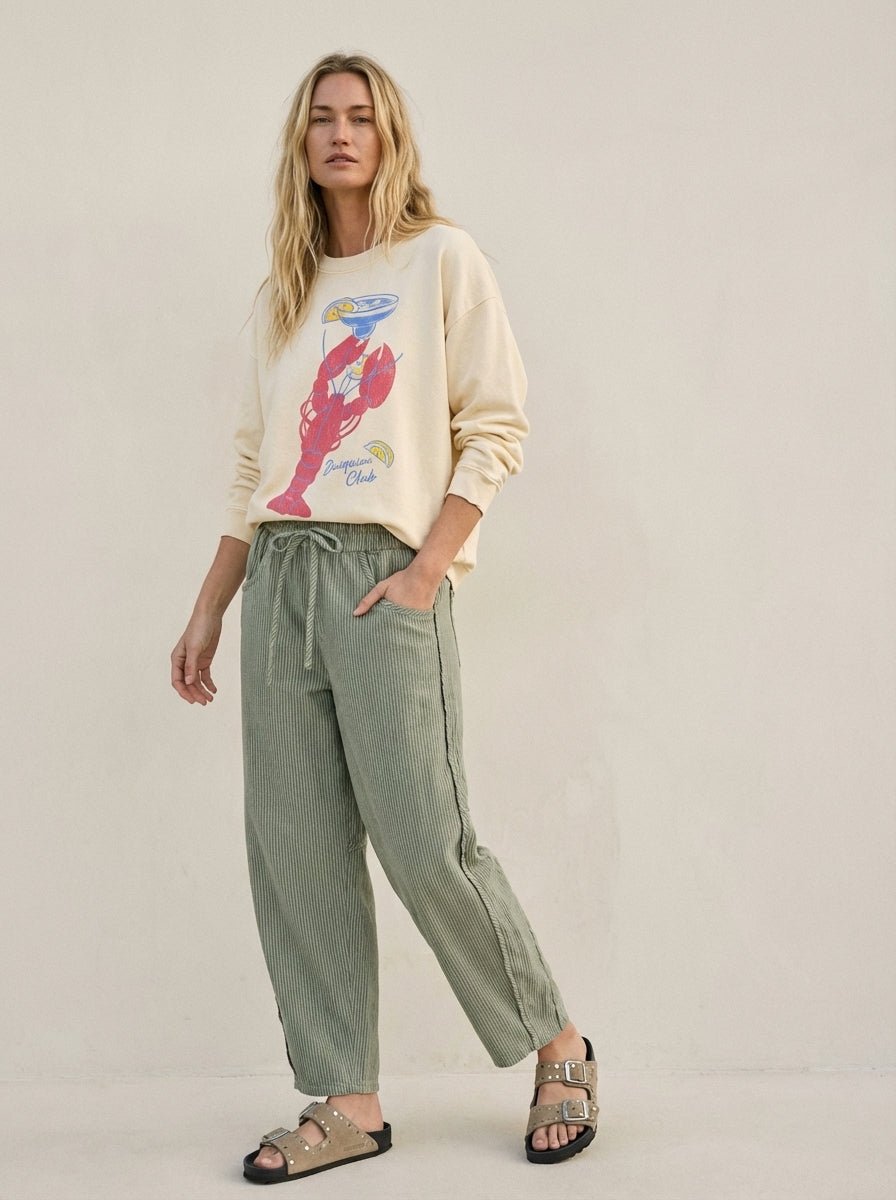 Daiquiri Club Graphic Mineral Washed Sweatshirt - Westly