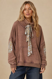 Daisy Chain Floral Tie Neck Pullover - Westly