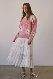 Daisy Dispatch Floral Knit Sweater - Westly