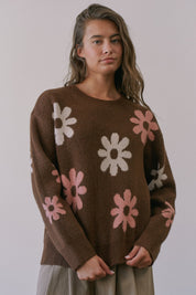 Daisy Dispatch Floral Knit Sweater - Westly