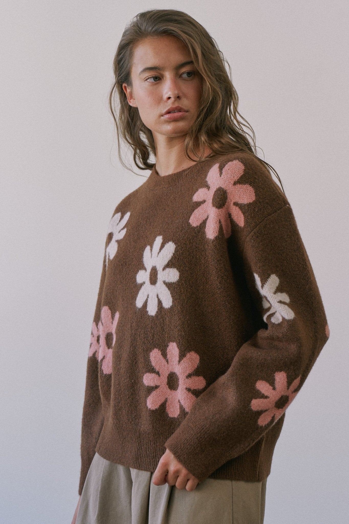 Daisy Dispatch Floral Knit Sweater - Westly