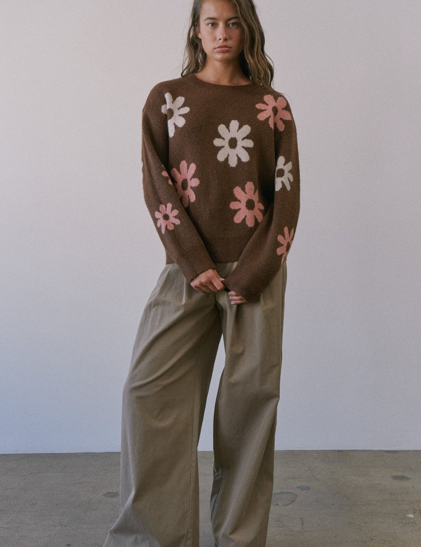 Daisy Dispatch Floral Knit Sweater - Westly