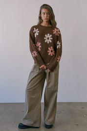Daisy Dispatch Floral Knit Sweater - Westly