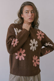 Daisy Dispatch Floral Knit Sweater - Westly