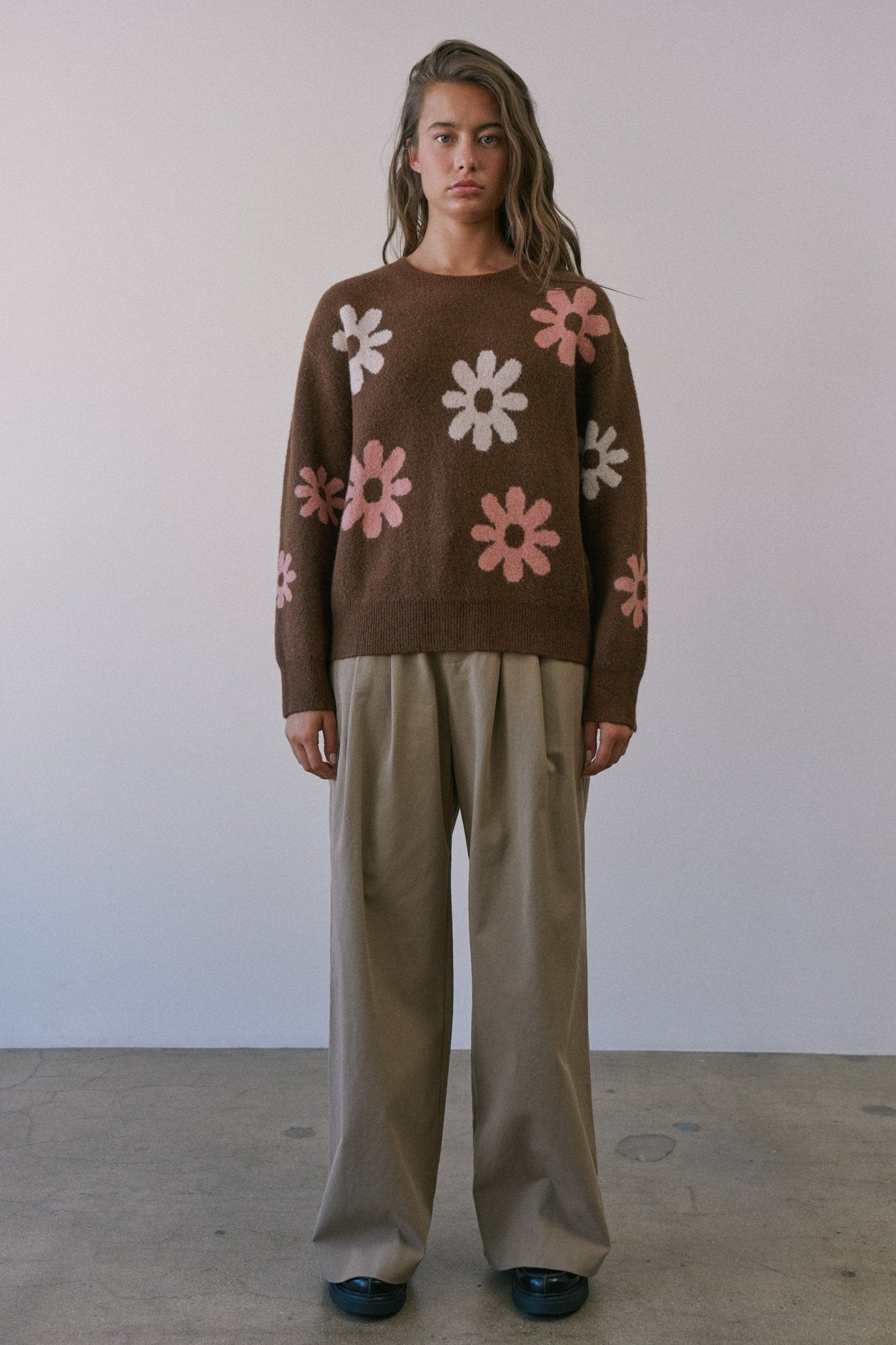 Daisy Dispatch Floral Knit Sweater - Westly