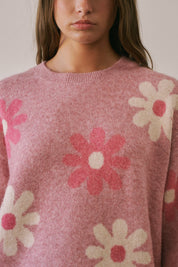 Daisy Dispatch Floral Knit Sweater - Westly