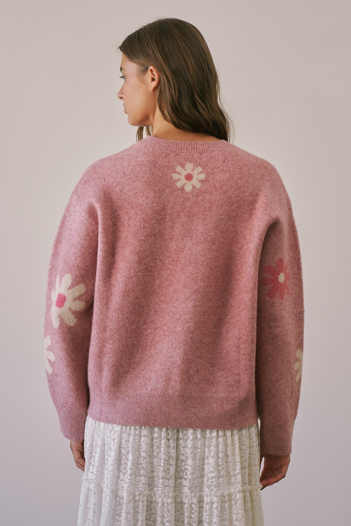 Daisy Dispatch Floral Knit Sweater - Westly