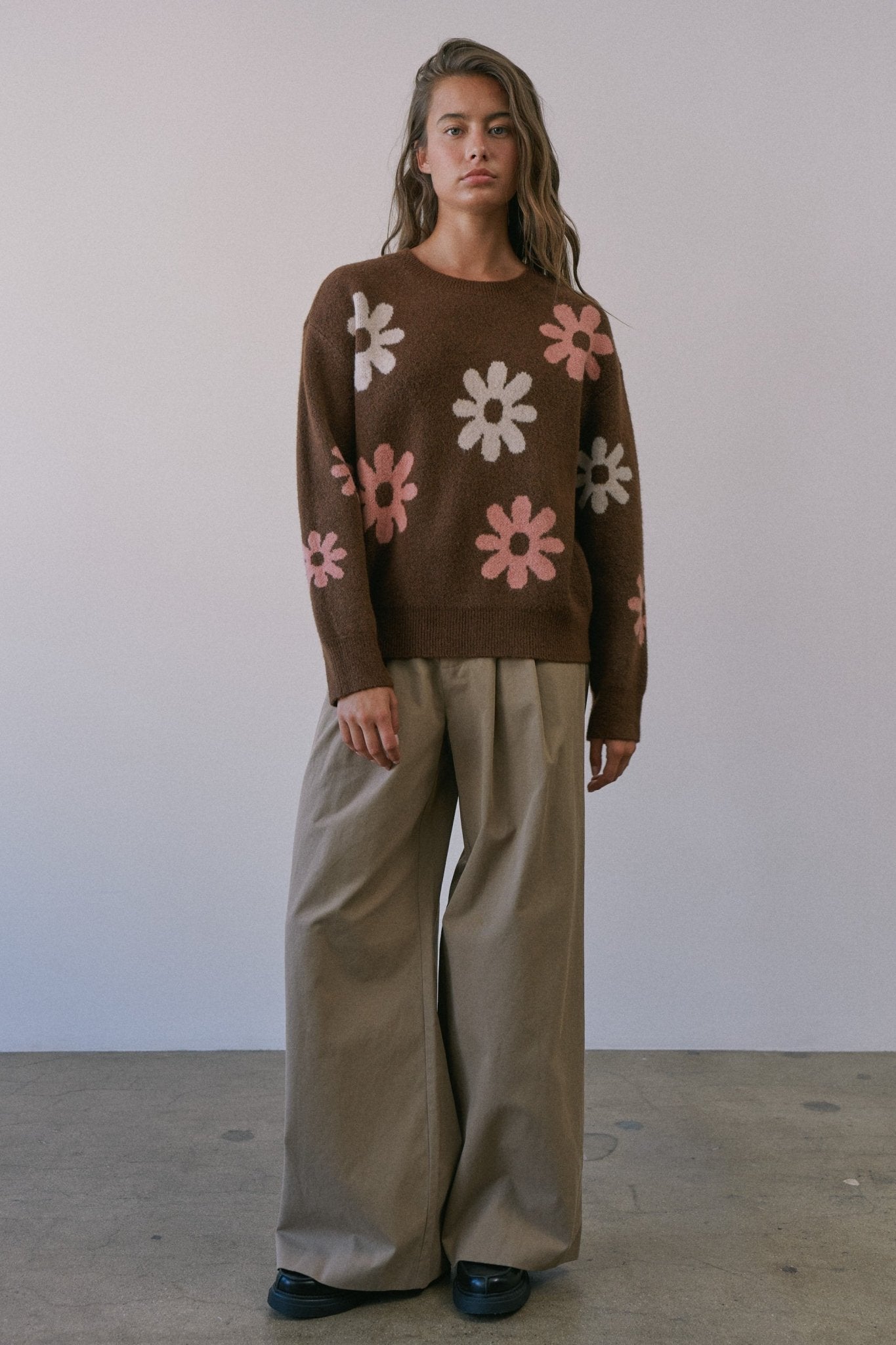 Daisy Dispatch Floral Knit Sweater - Westly