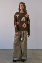Daisy Dispatch Floral Knit Sweater - Westly