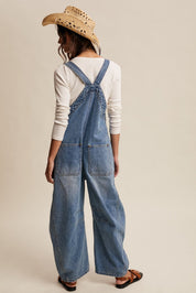 Daisy Wide - Leg Denim Overalls - Westly