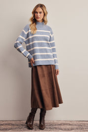 Dallas Striped Mock Neck Sweater - Westly