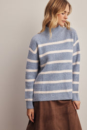 Dallas Striped Mock Neck Sweater - Westly
