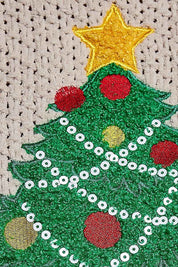 Dancin' Around The Tree Cropped Knit Sweater - Westly