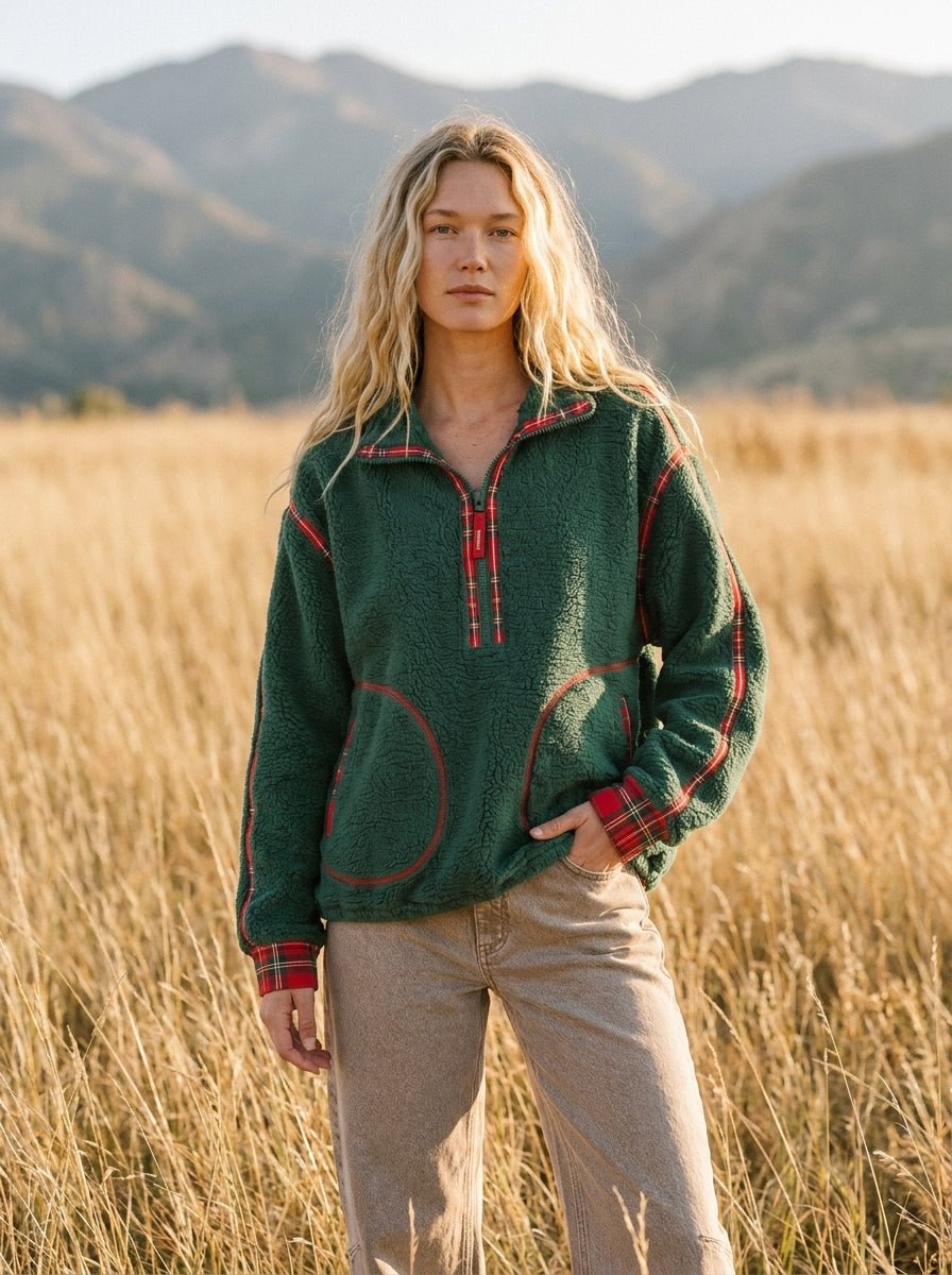 Darby Plaid Trim Pullover - Westly
