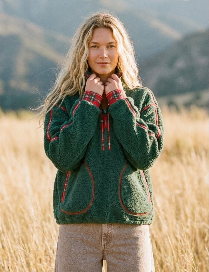 Darby Plaid Trim Pullover - Westly