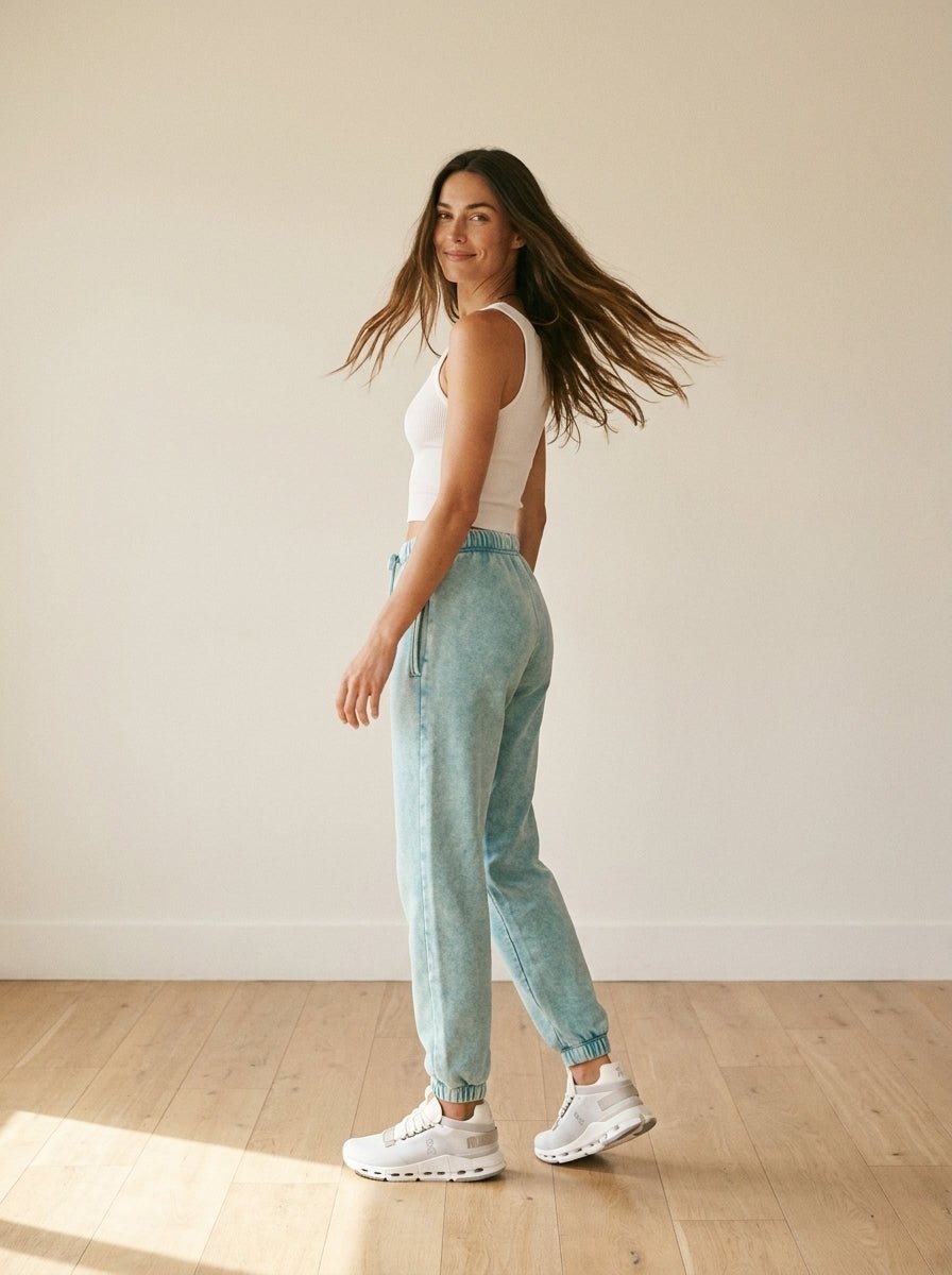 Day To Night Acid Wash Fleece Joggers - Westly