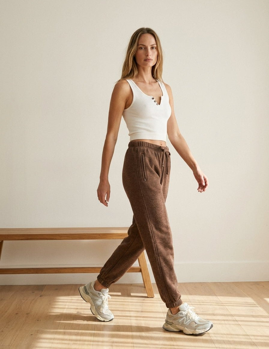 Day To Night Acid Wash Fleece Joggers - Westly