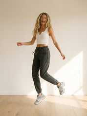 Day To Night Acid Wash Fleece Joggers - Westly