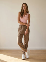 Day To Night Acid Wash Fleece Joggers - Westly