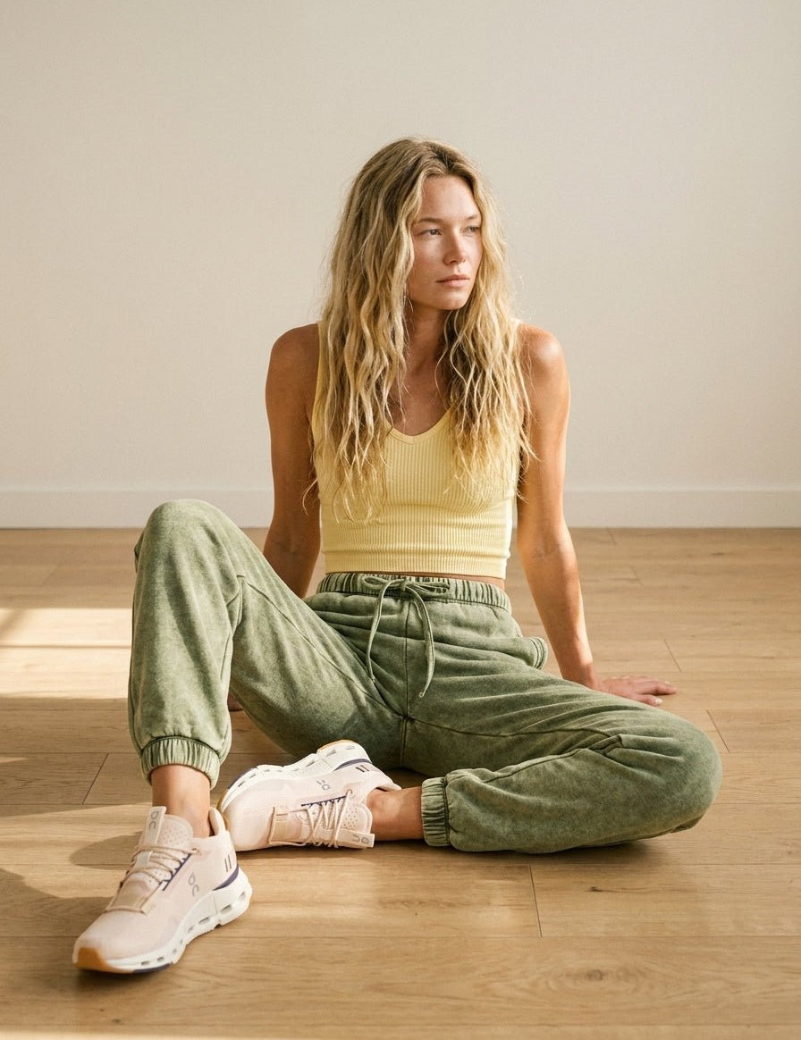 Day To Night Acid Wash Fleece Joggers - Westly