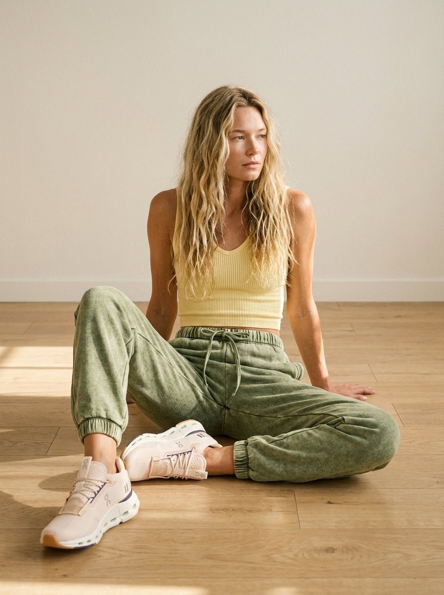 Day To Night Acid Wash Fleece Joggers - Westly