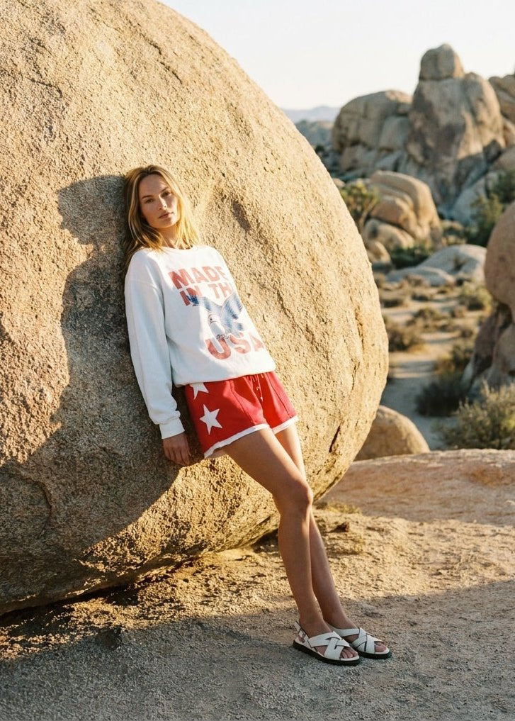 Daybreak Star Patch French Terry Shorts - Westly