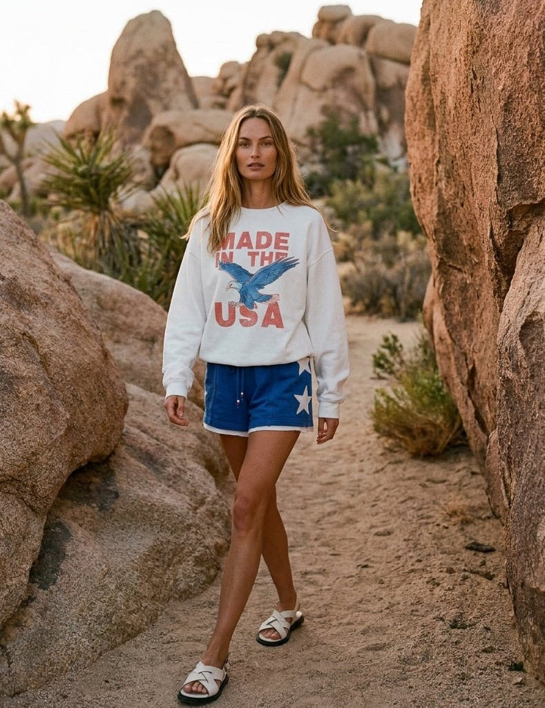 Daybreak Star Patch French Terry Shorts - Westly