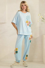 Daydream Mineral Washed Crochet Joggers - Westly