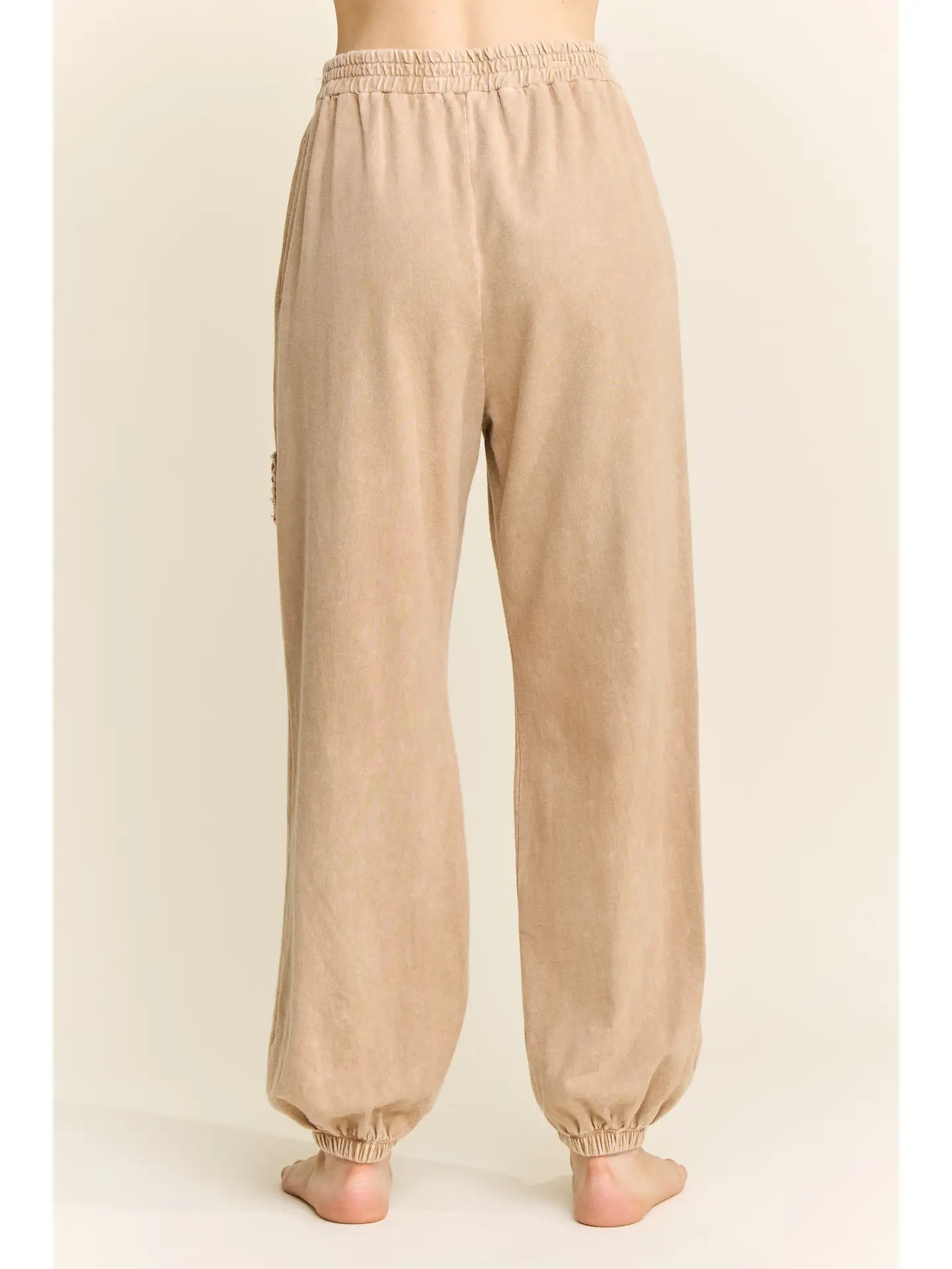 Daydream Mineral Washed Crochet Joggers - Westly