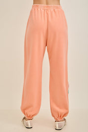 Daydream Mineral Washed Crochet Joggers - Westly