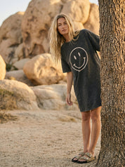 Daydreamer Washed Cotton T-Shirt Dress - Westly