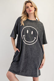 Daydreamer Washed Cotton T-Shirt Dress - Westly