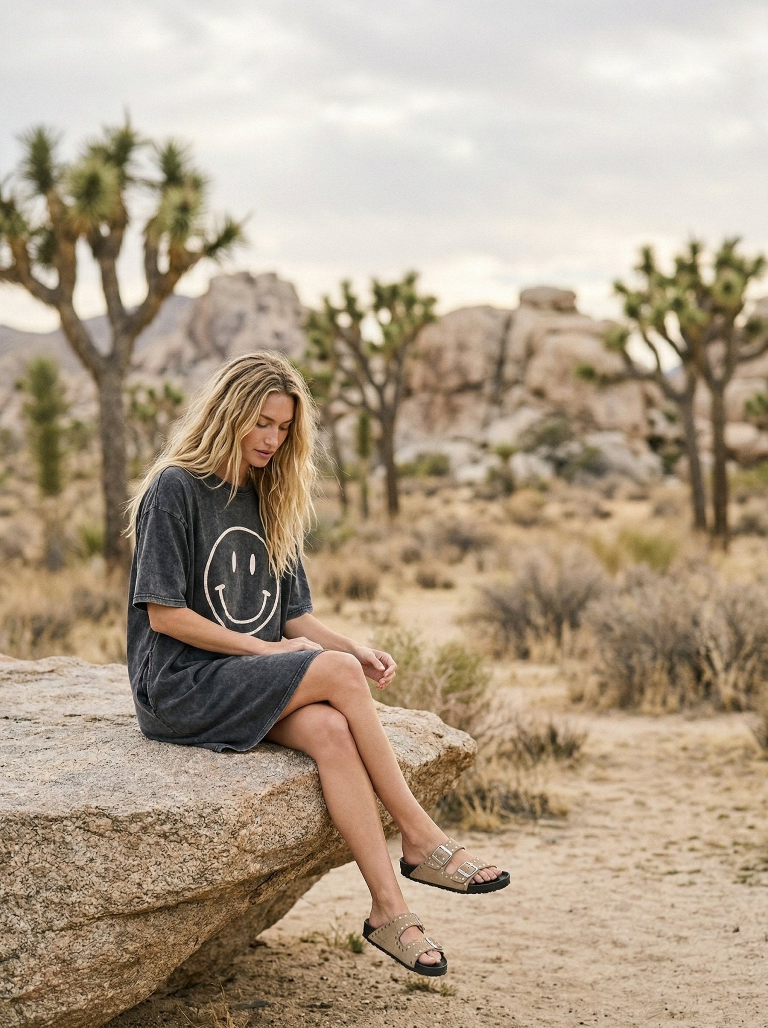 Daydreamer Washed Cotton T-Shirt Dress - Westly