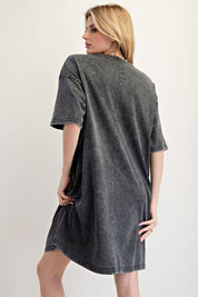 Daydreamer Washed Cotton T-Shirt Dress - Westly