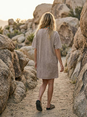 Daydreamer Washed Cotton T-Shirt Dress - Westly
