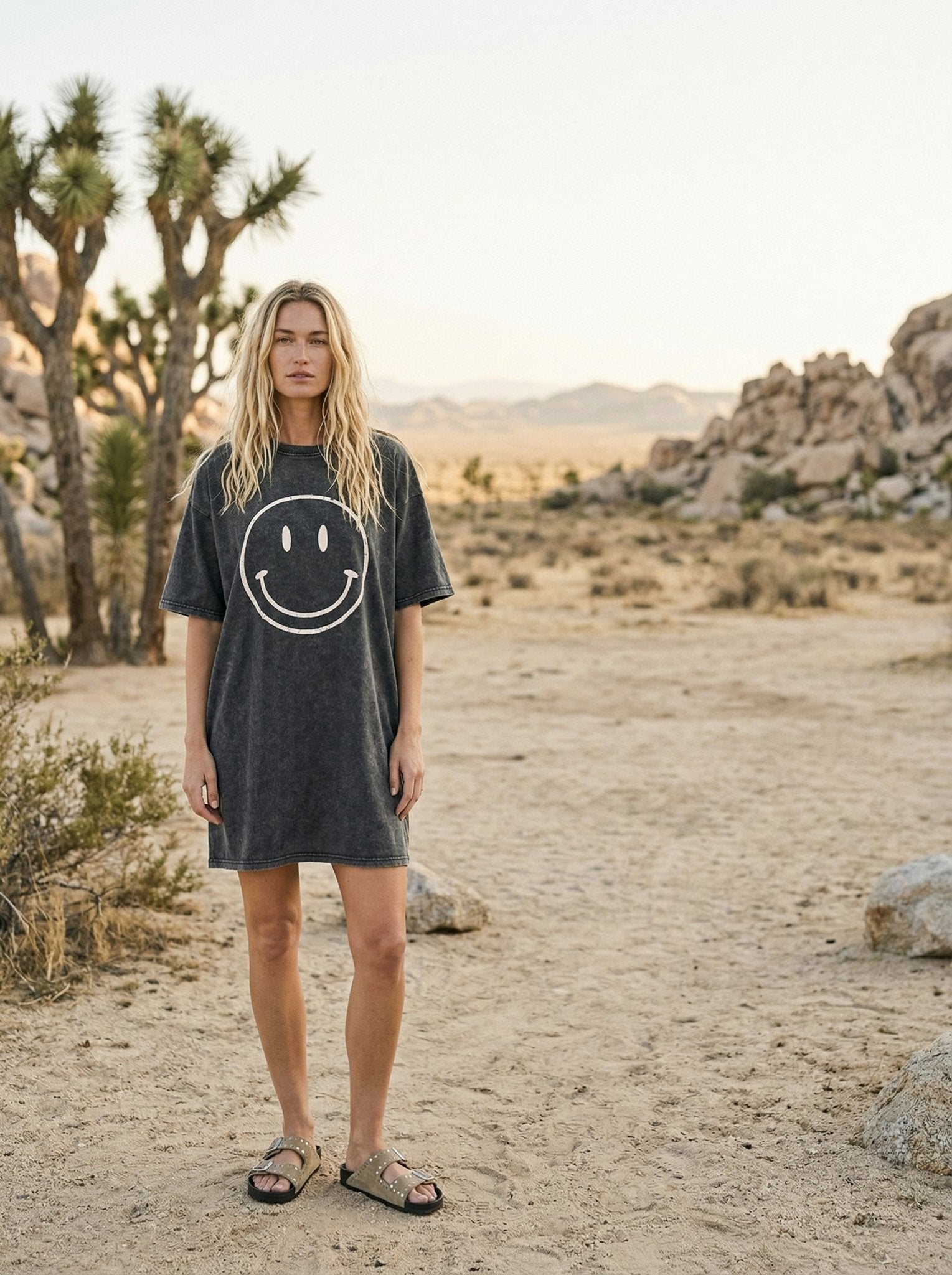 Daydreamer Washed Cotton T-Shirt Dress - Westly