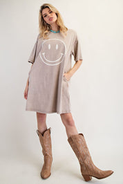 Daydreamer Washed Cotton T-Shirt Dress - Westly