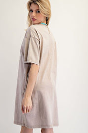 Daydreamer Washed Cotton T-Shirt Dress - Westly